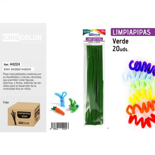 [44224] LIMPIAPIPAS VERDE 20UDS