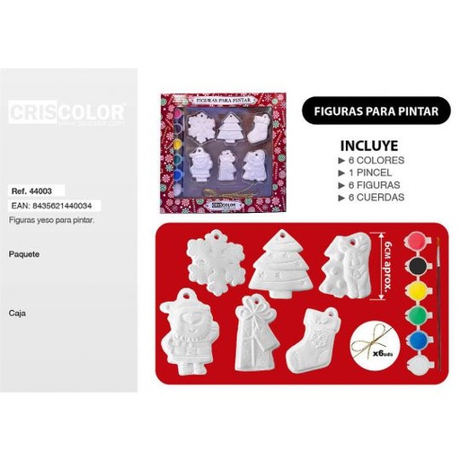 [44003] FIGURAS NAVIDAD MOD1 PARA COLGAR 6UDS