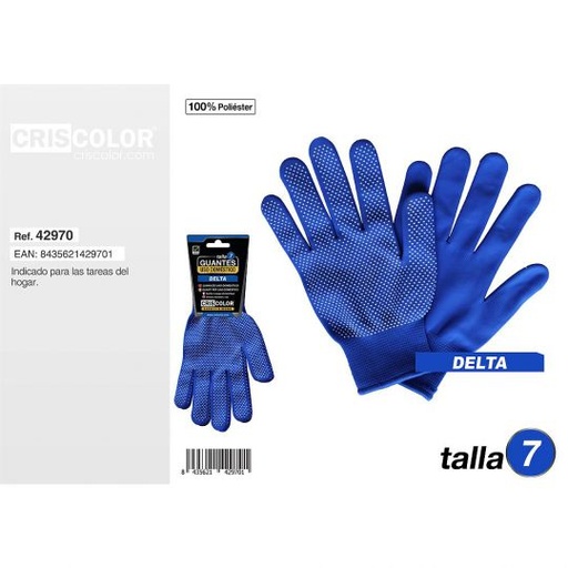 [42970] GUANTES USO DOMESTICO DELTA TALLA 7 (Precio de 1 Par)