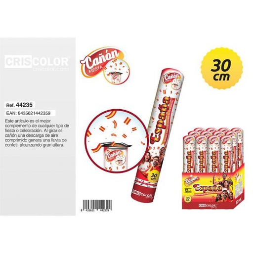 [44235] CAÑON FIESTA BANDERAS ESPAÑA 30CM
