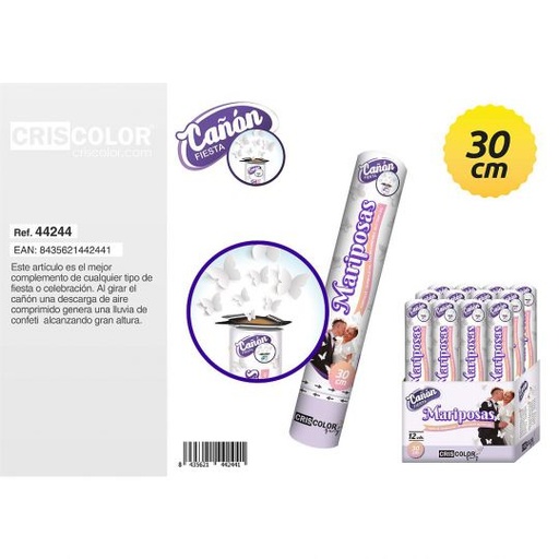 [44244] CAÑON FIESTA MARIPOSAS 30CM