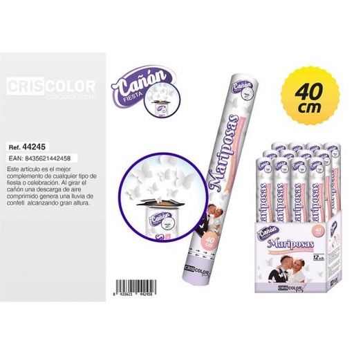 [44245] CAÑON FIESTA MARIPOSAS 40CM