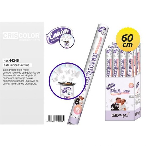 [44246] CAÑON FIESTA MARIPOSAS 60CM