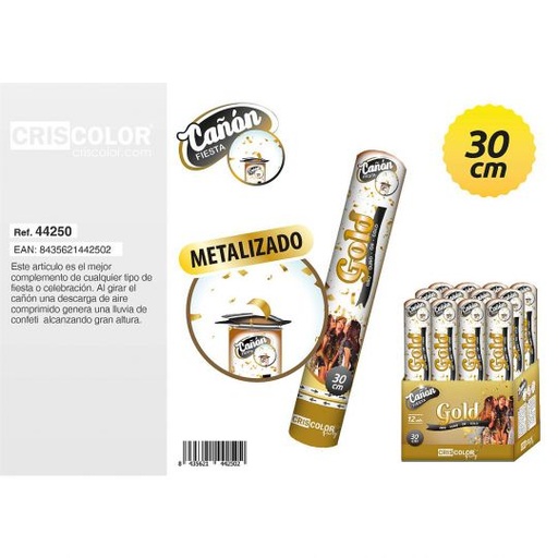 [44250] CAÑON FIESTA TIRAS GOLD 30CM