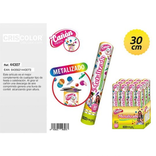 [44307] CAÑON FIESTA METALIZADO 30CM
