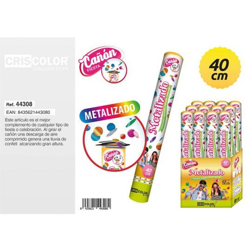 [44308] CAÑON FIESTA METALIZADO 40CM