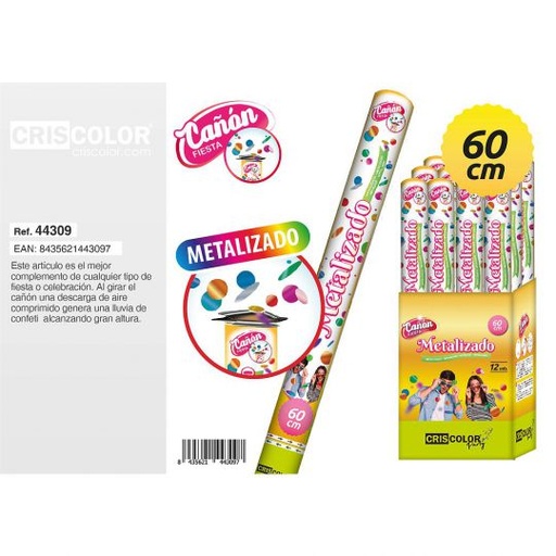 [44309] CAÑON FIESTA METALIZADO 60CM