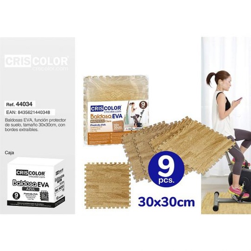 [44034] BALDOSA EVA MADERA CLARA 30X30CM 9 PCS.