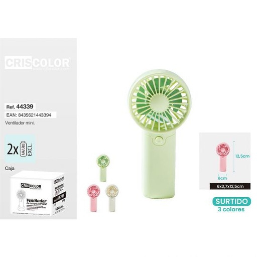[44339] VENTILADOR PORTATIL PILAS STAR NºRII-AEE: 8813 (Precio Unitario)