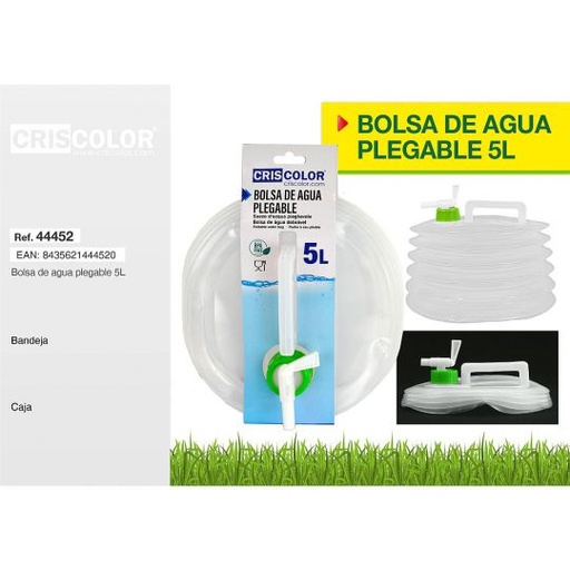 [44452] BOLSA DE AGUA PLEGABLE 5L