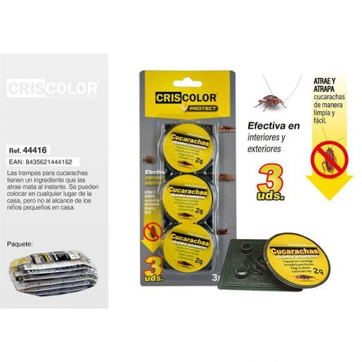 [44416] TRAMPA CUCARACHAS 3UDS.