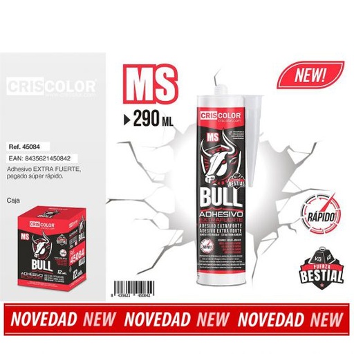 [45084] CRISCOLOR BULL MS ADHESIVO EXTRAFUERTE 290ML (Caja 12 und.)
