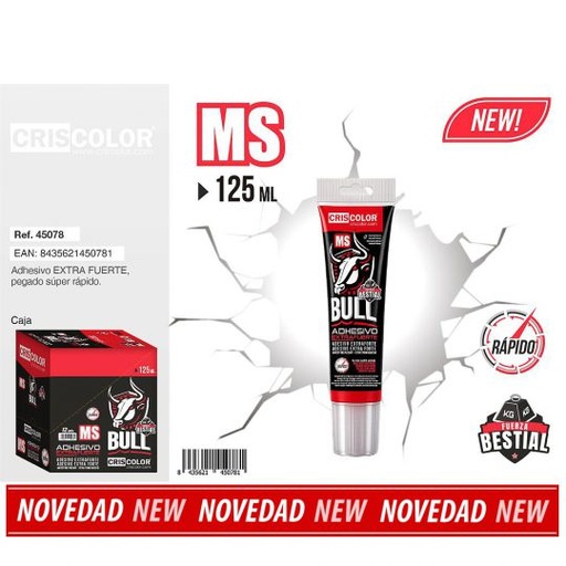 [45078] CRISCOLOR BULL MS ADHESIVO EXTRAFUERTE 125ML (Caja 12 und.)
