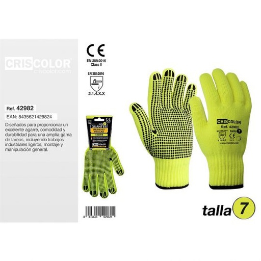 [42982] GUANTES JARDINERÍA Y BRICOLAJE TARIFA TALLA 7 (Precio de 1 Par)