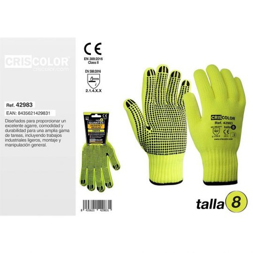 [42983] GUANTES JARDINERÍA Y BRICOLAJE TARIFA TALLA 8 (Precio de 1 Par)