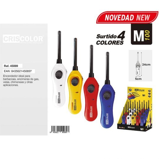 [45089] ENCENDEDOR M100 SURTIDO (PACK DISPLAY 20Und).