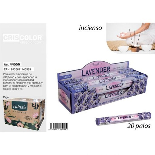 [44556] INCIENSO TULASI CLASSIC LAVANDER (Caja 6 Paquetes)