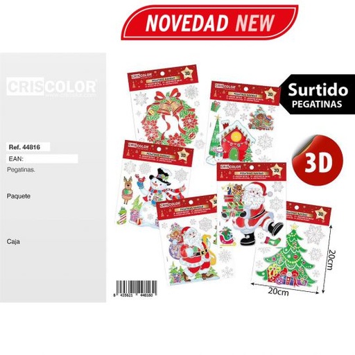 [44816] PEGATINAS NAVIDAD SURTIDO GRANDE (Precio Unitario)